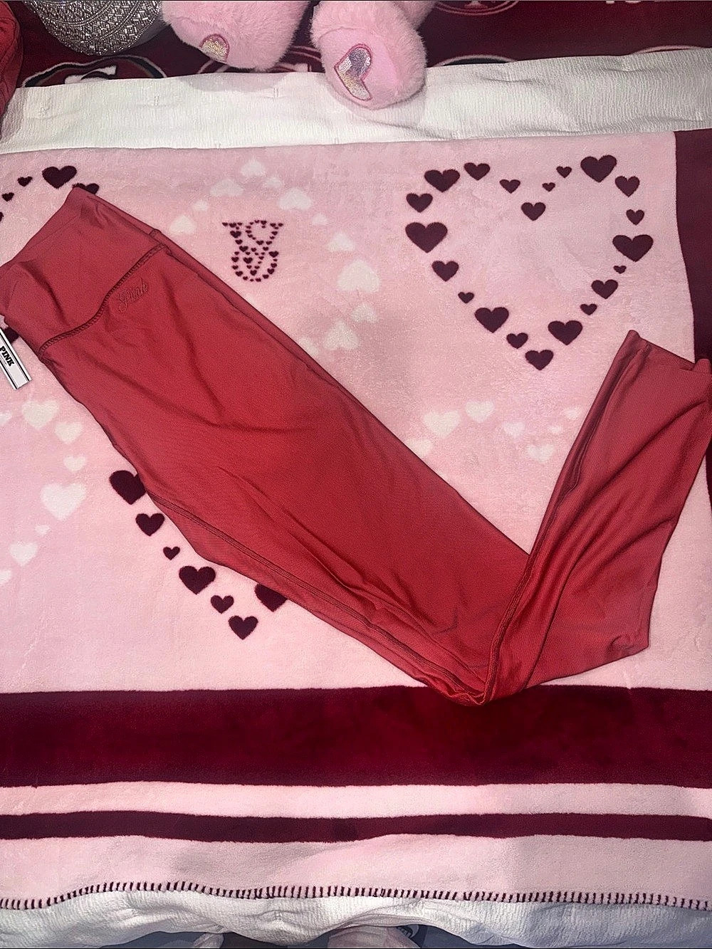 Victoria's Secret PINK Ribbed Legging Pink Leggings Size Medium NWT